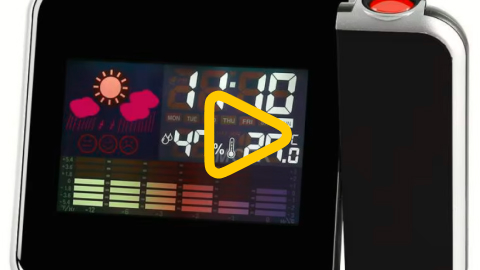 Годинник метеостанція з проектором часу